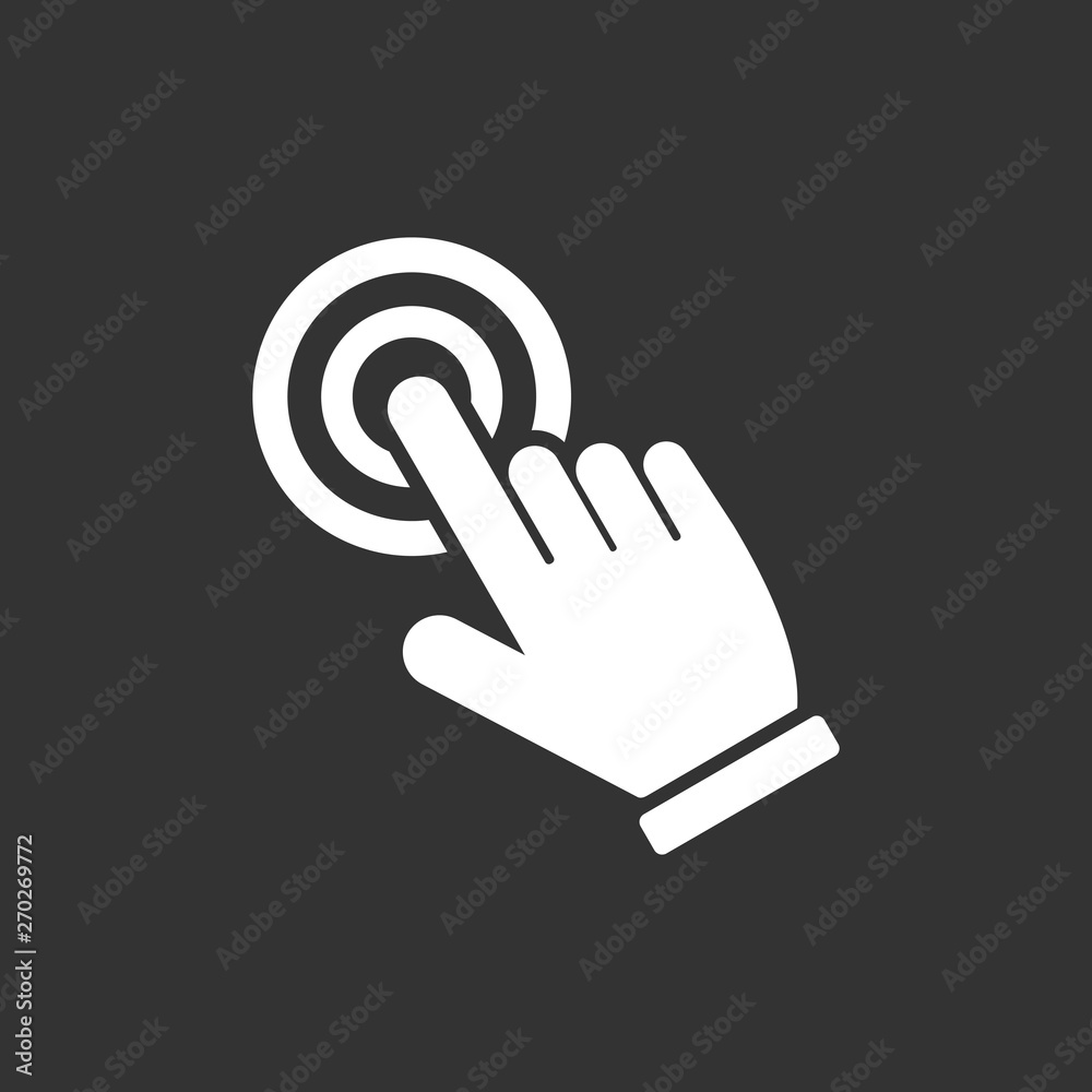 Hand cursor click icon symbol Vector Hand cursor click icon symbol Vector