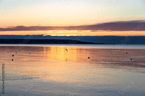 Fototapeta Naklejka Na Ścianę i Meble -  golden sunrise on the Black Sea in Odessa