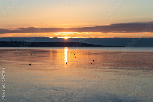 golden sunrise on the Black Sea in Odessa © Spyrydon