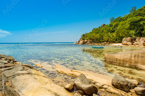 Beautiful tropical landscape of a rocky beach, Seychelles © Myroslava