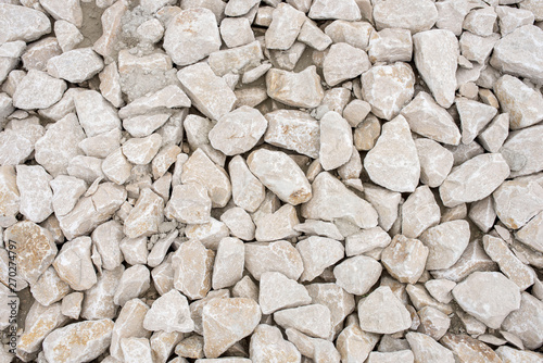 Canvas Print Close up of pile of limestone rocks