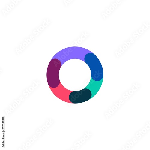 abstract circle overlapping logo vector icon illustration