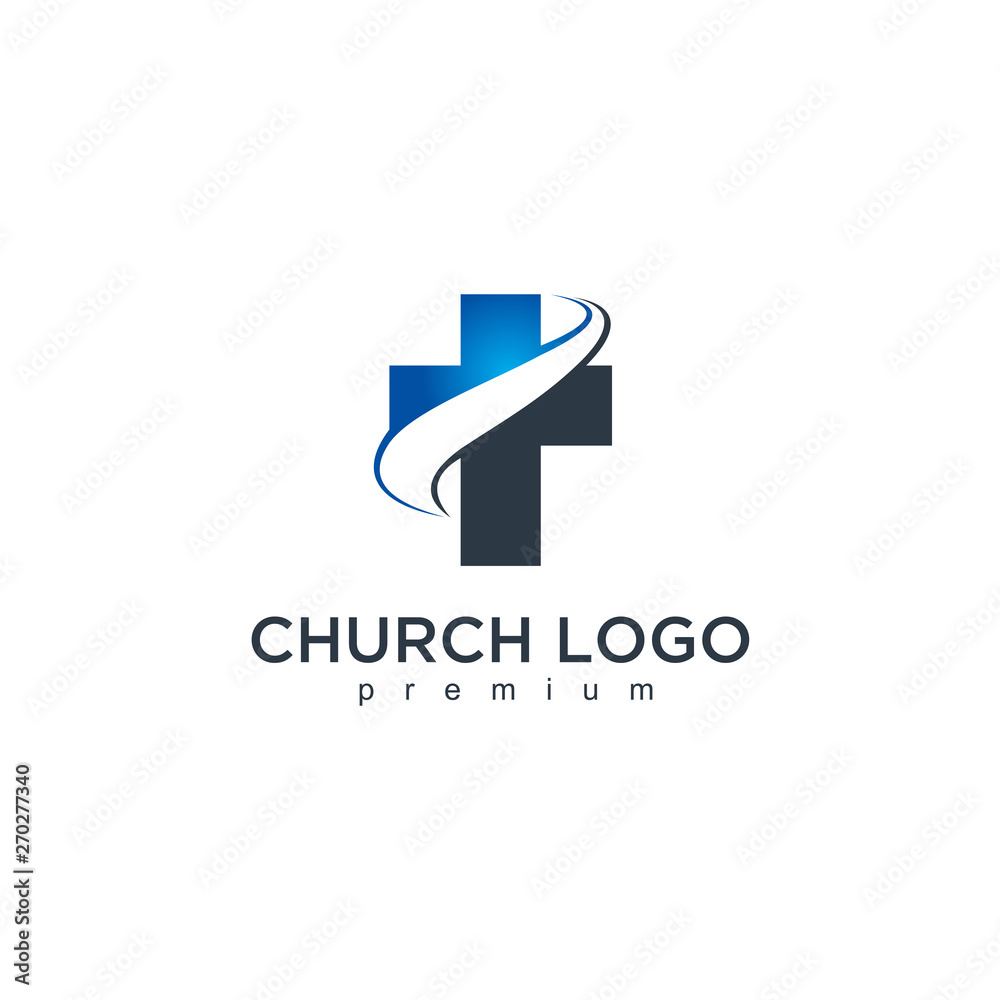 Church modern vector graphic abstract design template