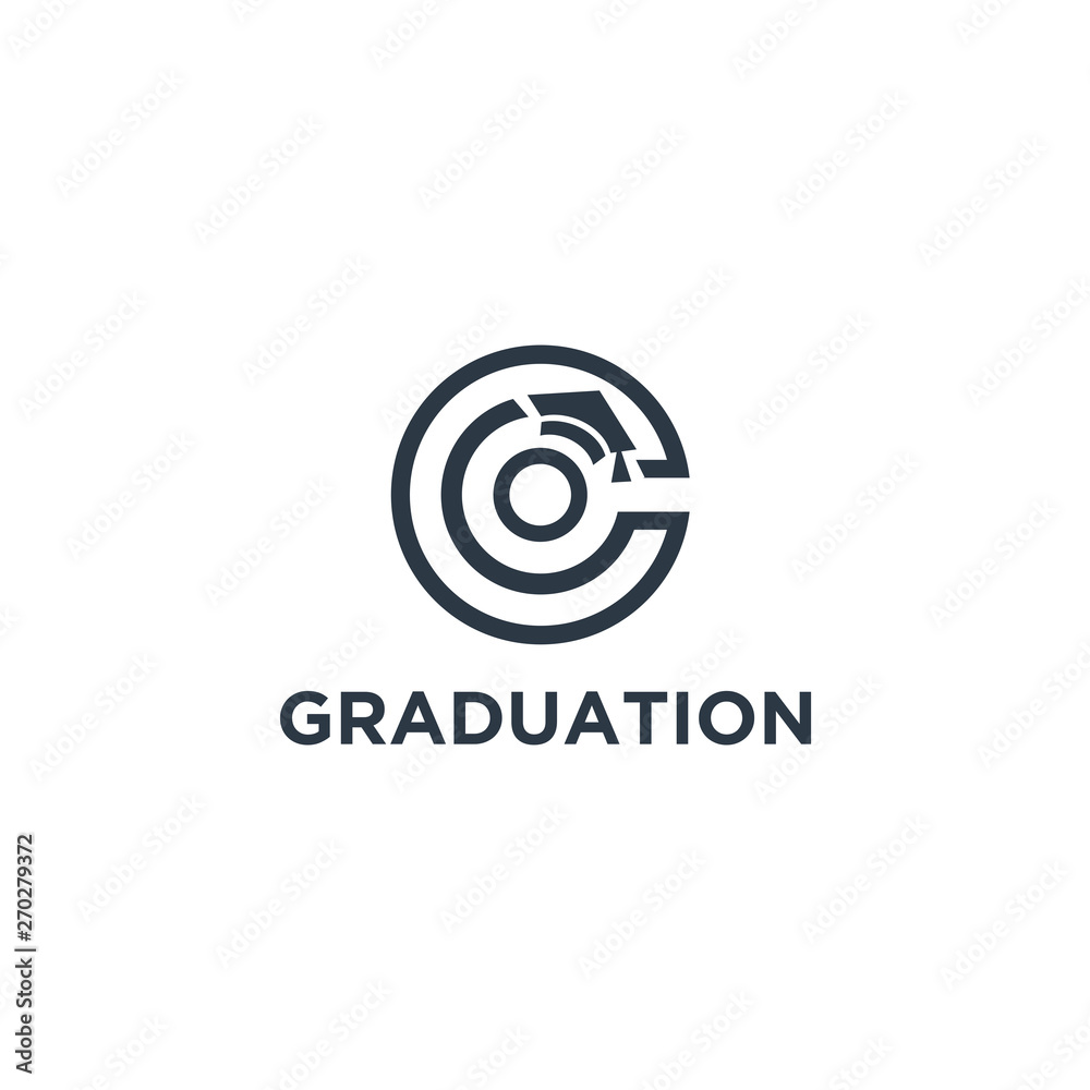 Graduation Logo Template Design Vector