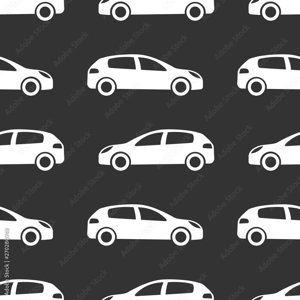 Seamless pattern with cars