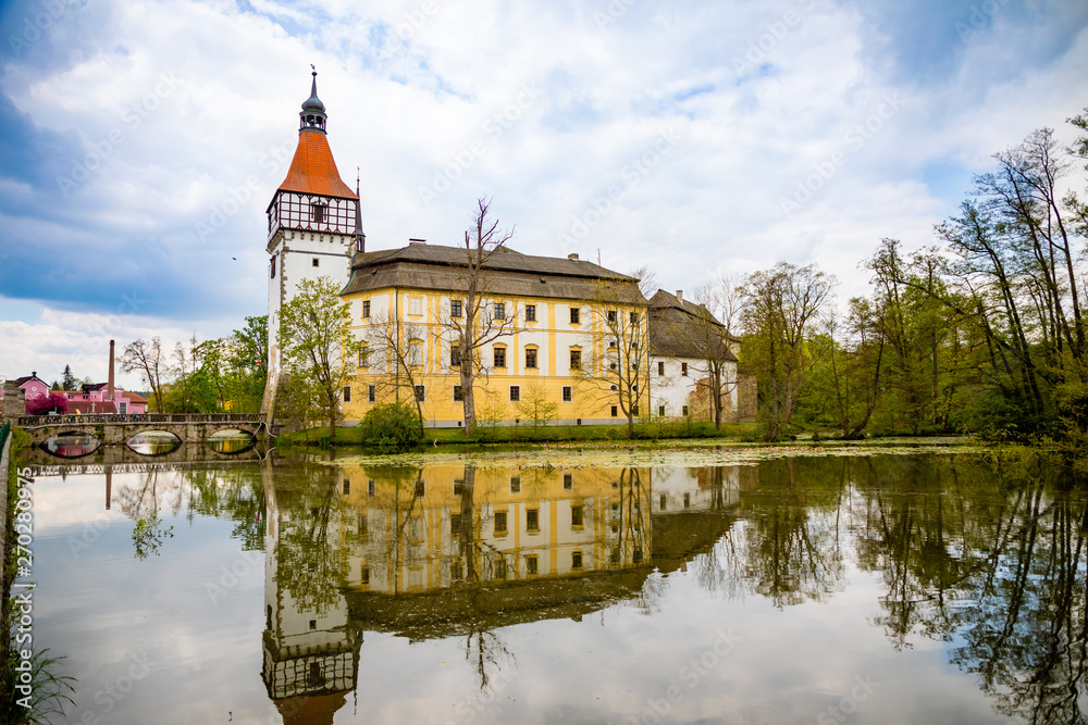 Medieval Blatna Castle in Czech Republic during spring season, Czech republic