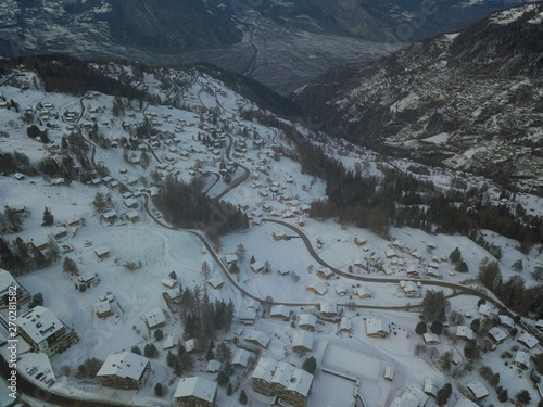 Aerial View La tzoumaz photo