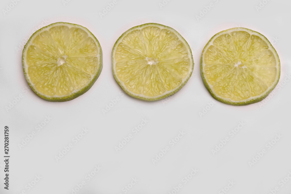 lime on white background lime on white background
