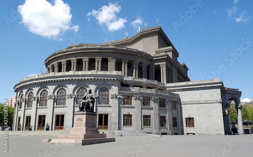 In front of Theatre of Opera and Ballet  Yerevan