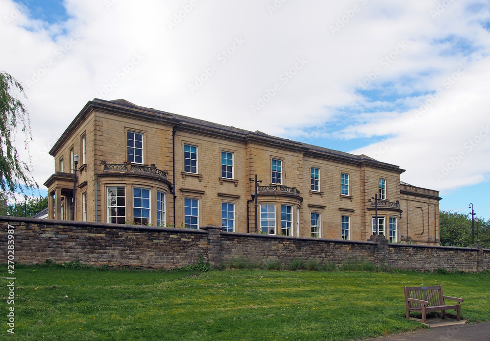 Fototapeta premium brighouse public library built in 1841 as a private house called the rydings