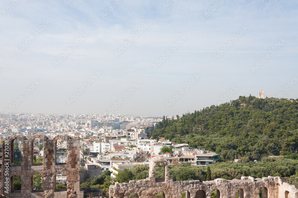 View of Athens from Acropolis hill, Greece. View of Athens from Acropolis hill, Greece.