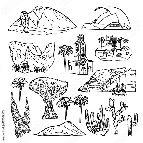 Tenerife sketch elements.