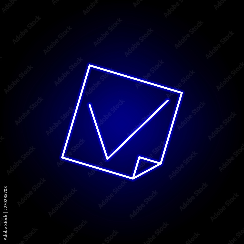 Elections vote icon in neon style. Signs and symbols can be used for web, logo, mobile app, UI, UX Elections vote icon in neon style. Signs and symbols can be used for web, logo, mobile app, UI, UX