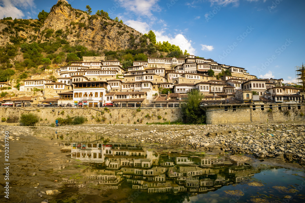 Reflection of old Town in Berat
