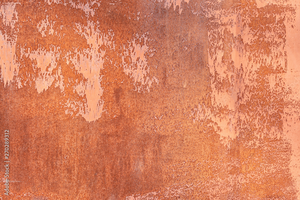Fototapeta premium Old rusty sheet metal. Texture closeup. Unusual abstract background for the layout. Light photo.