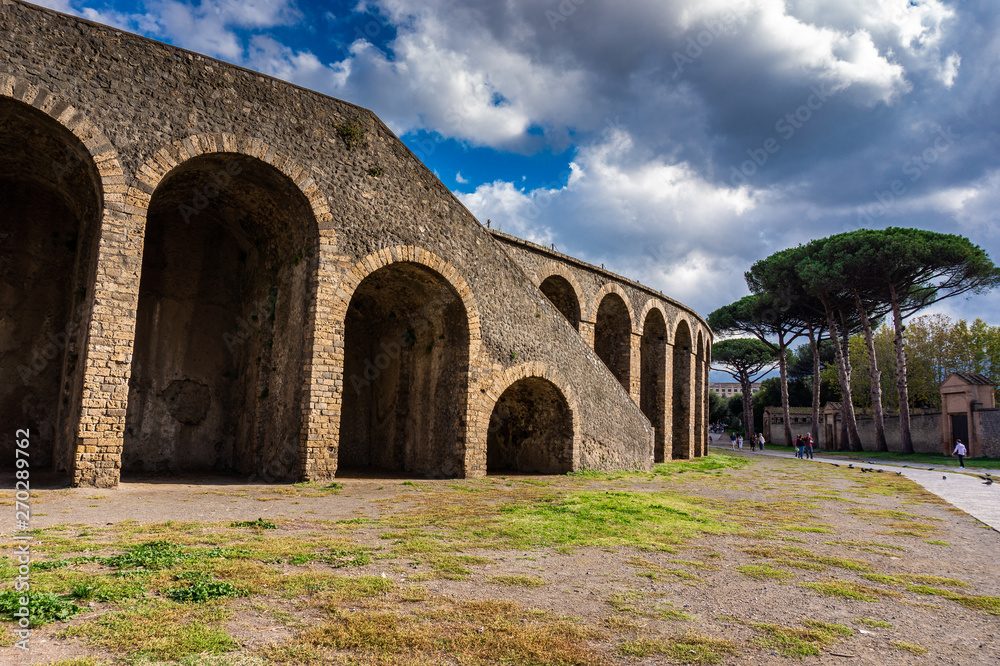 Ancient arena in the ruins of Pompeii