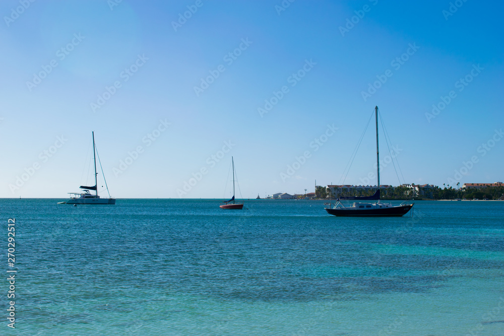 yacht in the sea