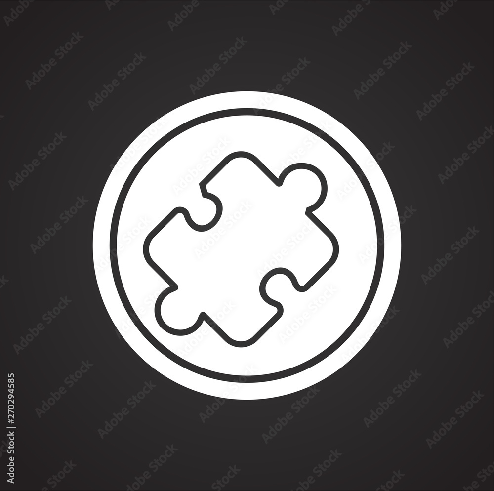 Puzzle icon on background for graphic and web design. Simple vector sign. Internet concept symbol for website button or mobile app. Puzzle icon on background for graphic and web design. Simple vector sign. Internet concept symbol for website button or mobile app.