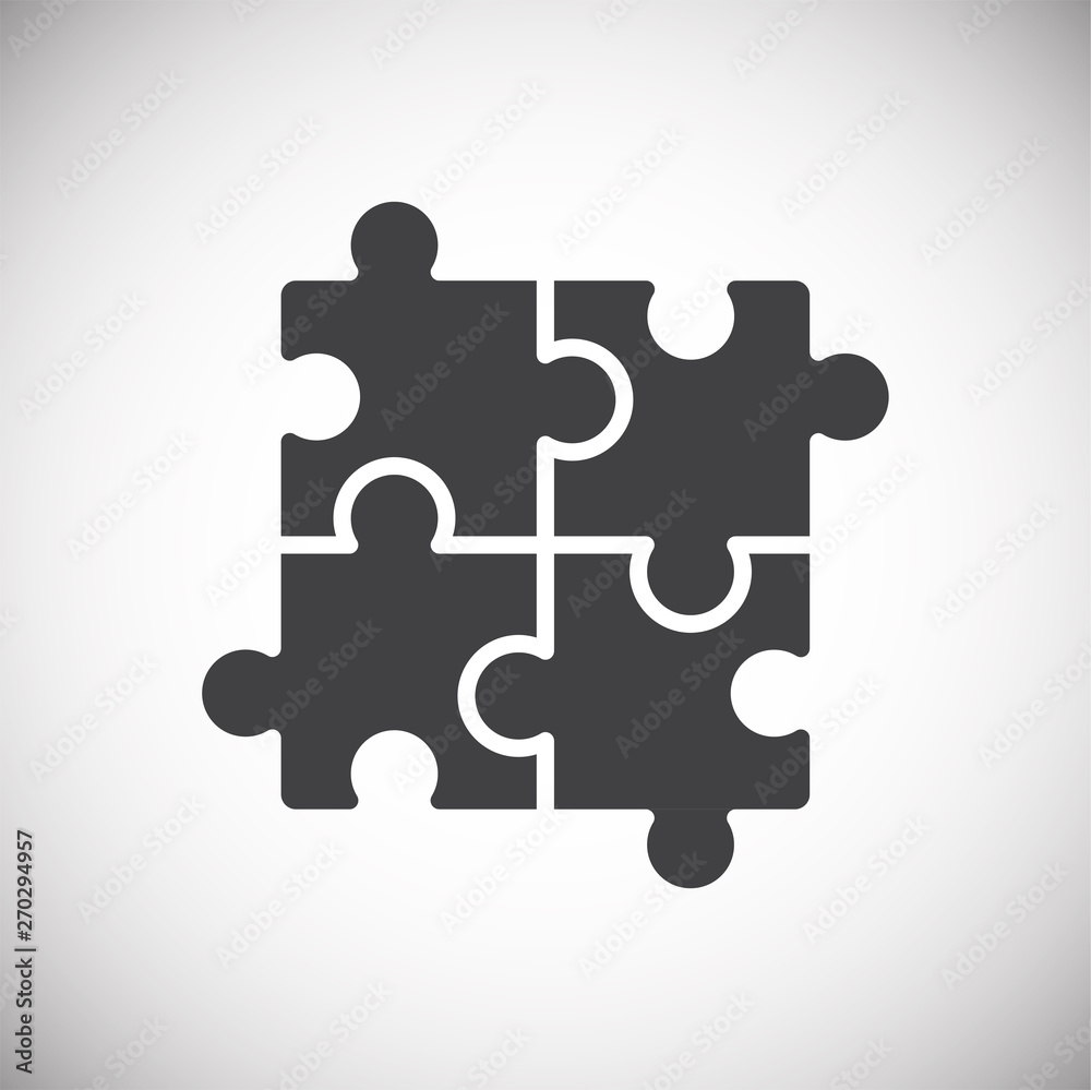 Puzzle icon on background for graphic and web design. Simple vector sign. Internet concept symbol for website button or mobile app. Puzzle icon on background for graphic and web design. Simple vector sign. Internet concept symbol for website button or mobile app.