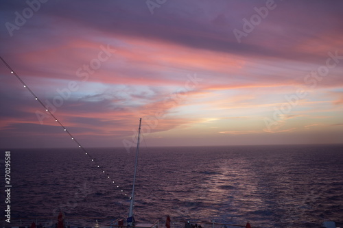 Sunset on Ship