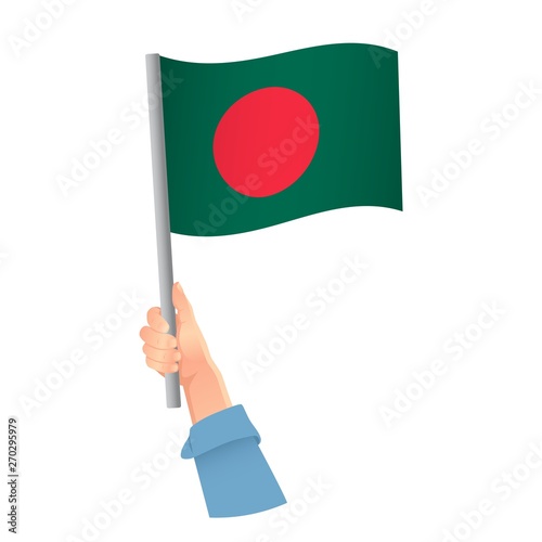 Bangladesh flag in hand icon © Visual Content