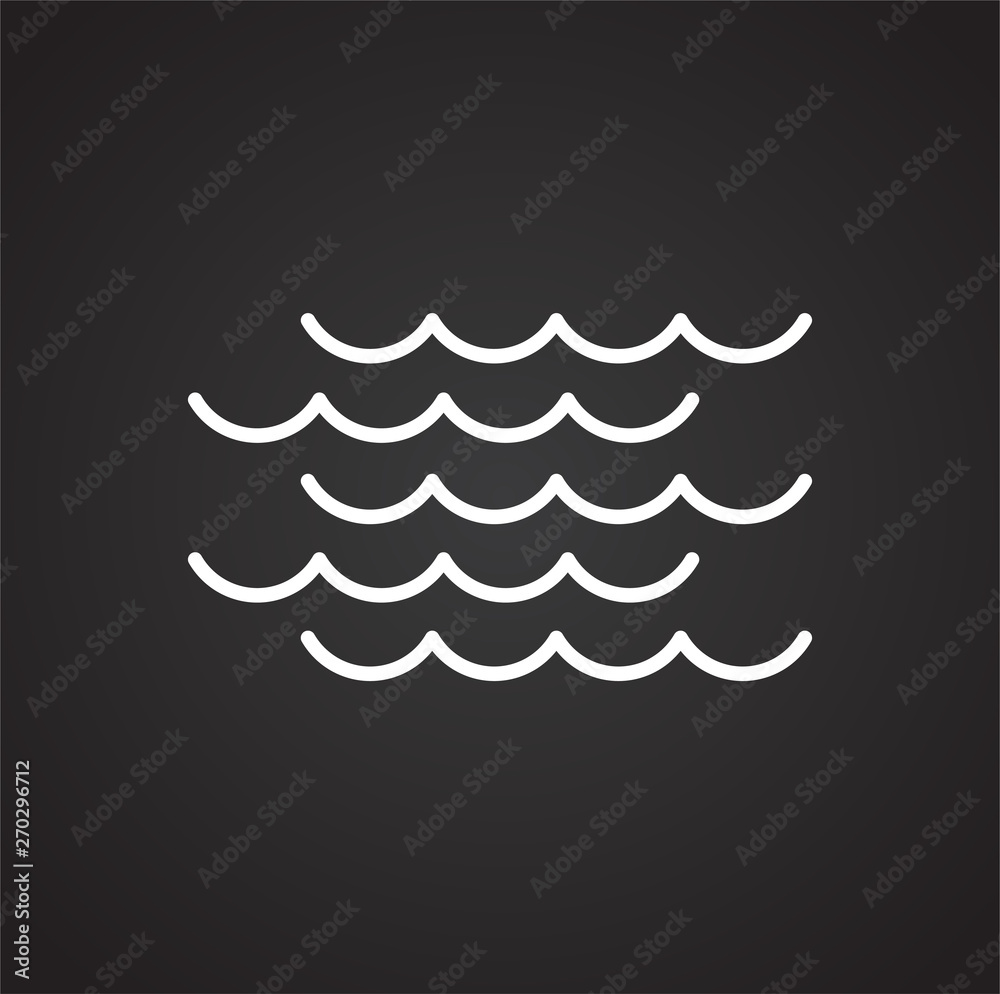 Wave icon on background for graphic and web design. Simple vector sign. Internet concept symbol for website button or mobile app. Wave icon on background for graphic and web design. Simple vector sign. Internet concept symbol for website button or mobile app.
