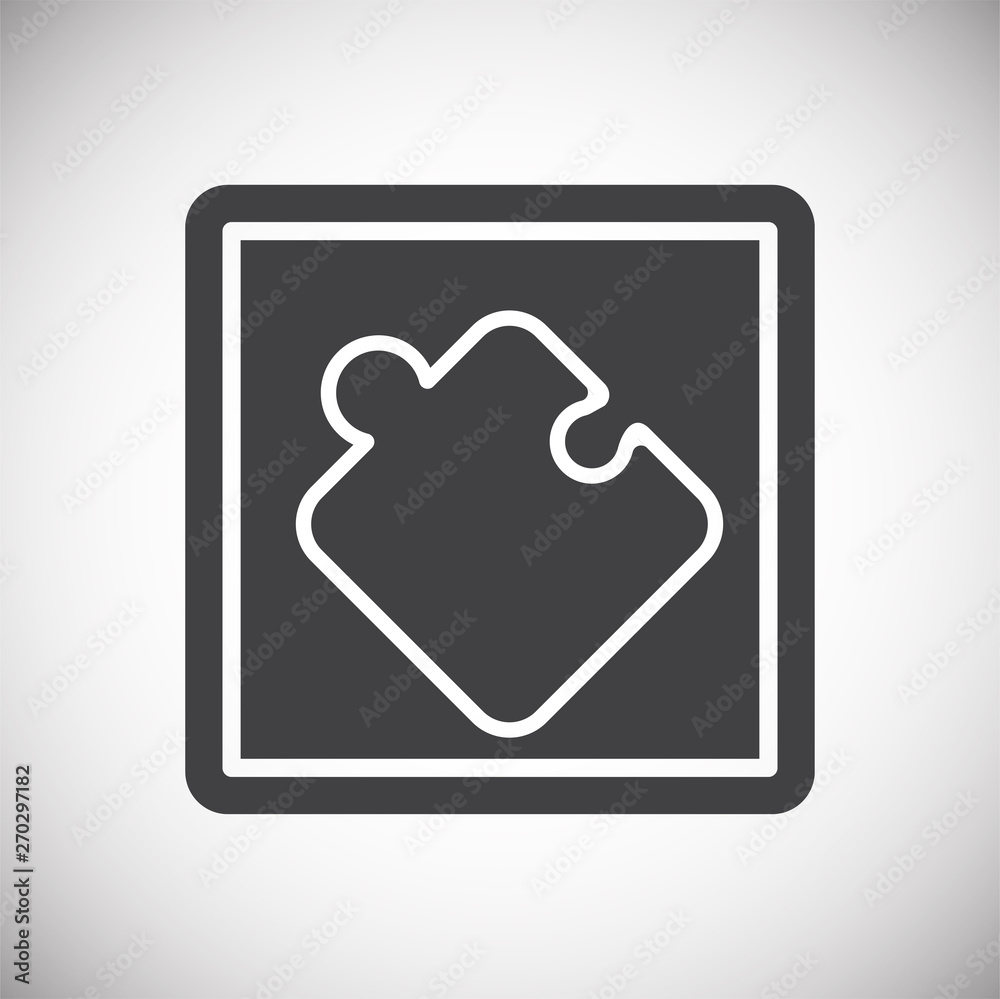 Puzzle icon on background for graphic and web design. Simple vector sign. Internet concept symbol for website button or mobile app. Puzzle icon on background for graphic and web design. Simple vector sign. Internet concept symbol for website button or mobile app.