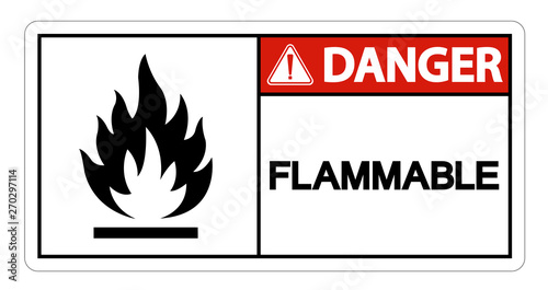 Danger Flammable Symbol Sign Isolate On White Background,Vector Illustration