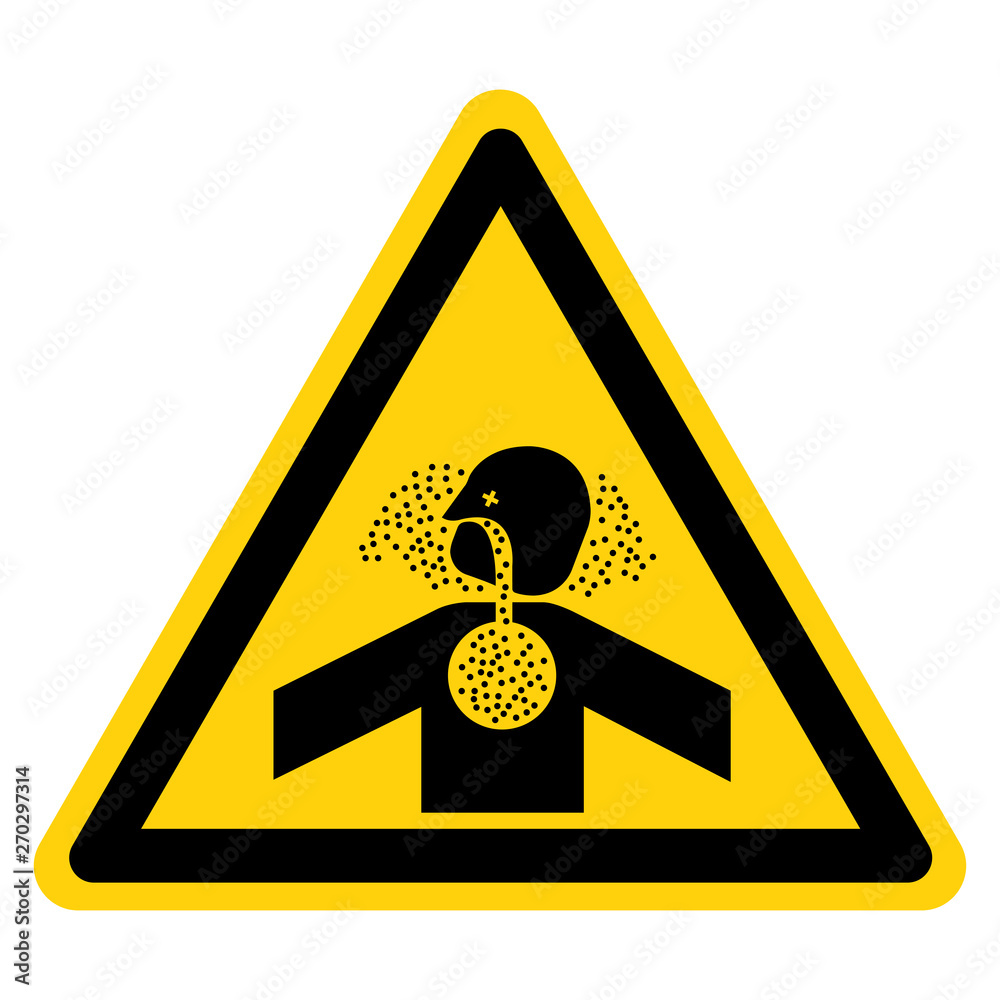 Vetor De Toxic Gases Asphyxiation Symbol Sign Isolate On White