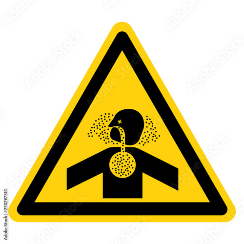 Toxic Gases Asphyxiation Symbol Sign Isolate On White Background,Vector Illustration