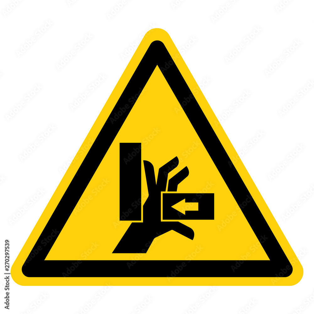 Hand Crush Force From Right Symbol Sign Isolate On White Background,Vector Illustration