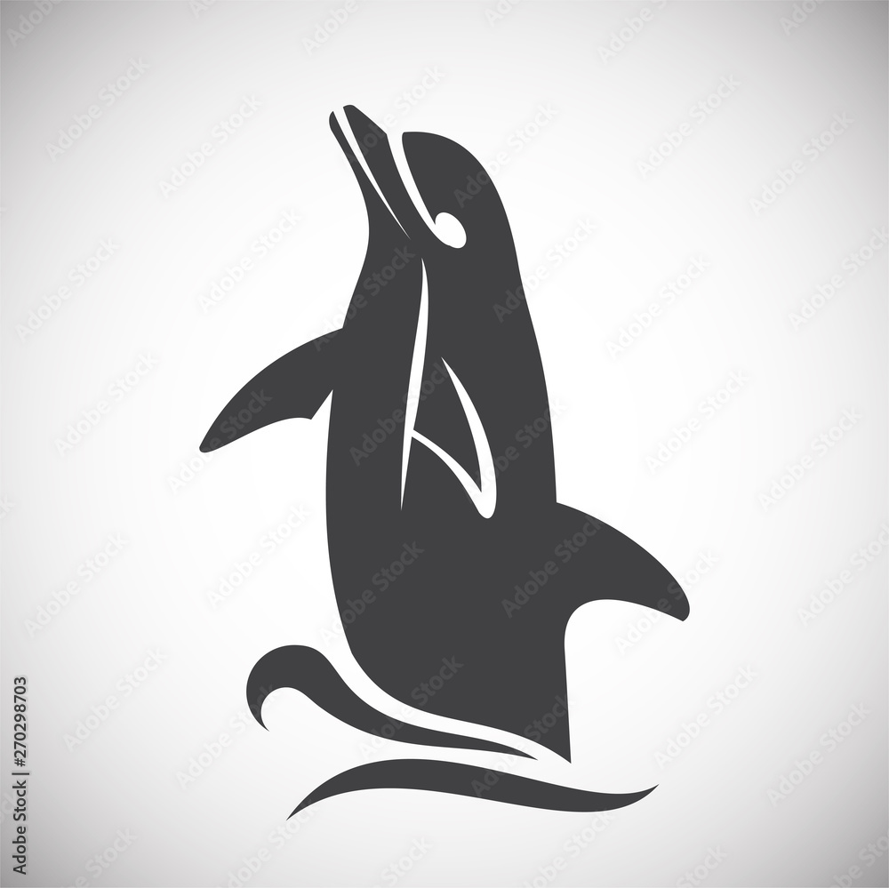 Dolphin icon on background for graphic and web design. Simple illustration. Internet concept symbol for website button or mobile app. Dolphin icon on background for graphic and web design. Simple illustration. Internet concept symbol for website button or mobile app.