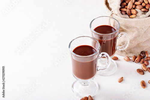 Homemade hot chocolate drink photo