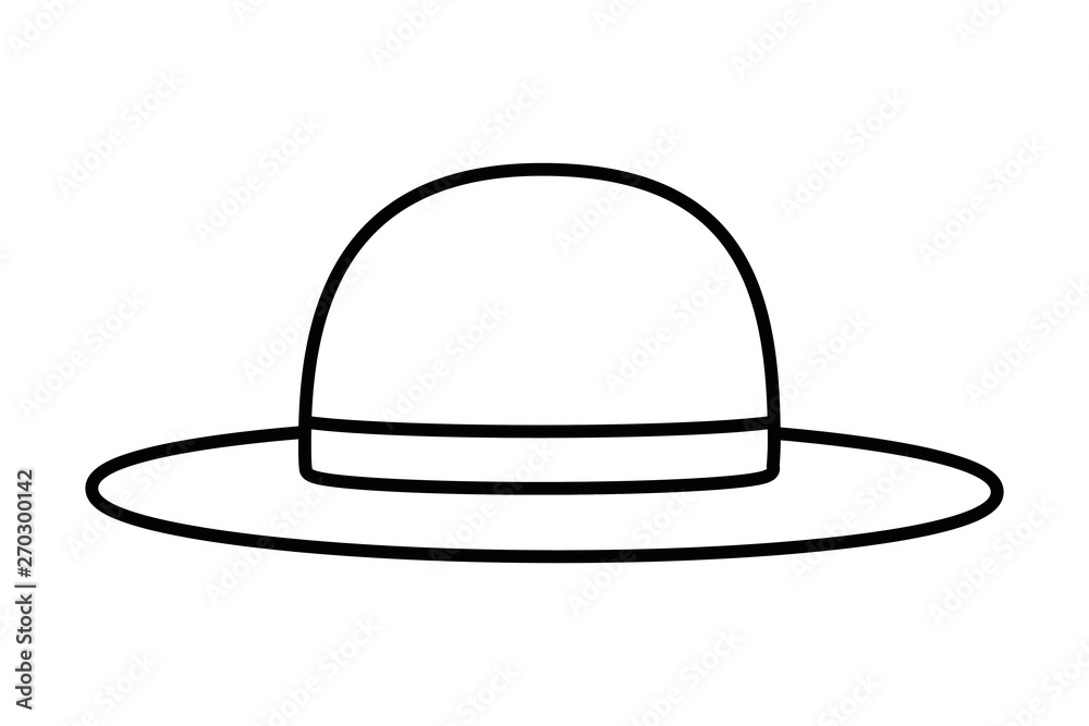Isolated female hat design vector illustration Isolated female hat design vector illustration