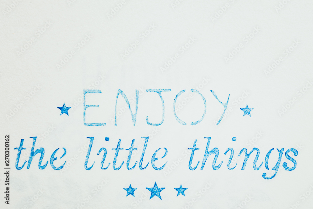 Carte message positif enjoy the little things Carte message positif enjoy the little things