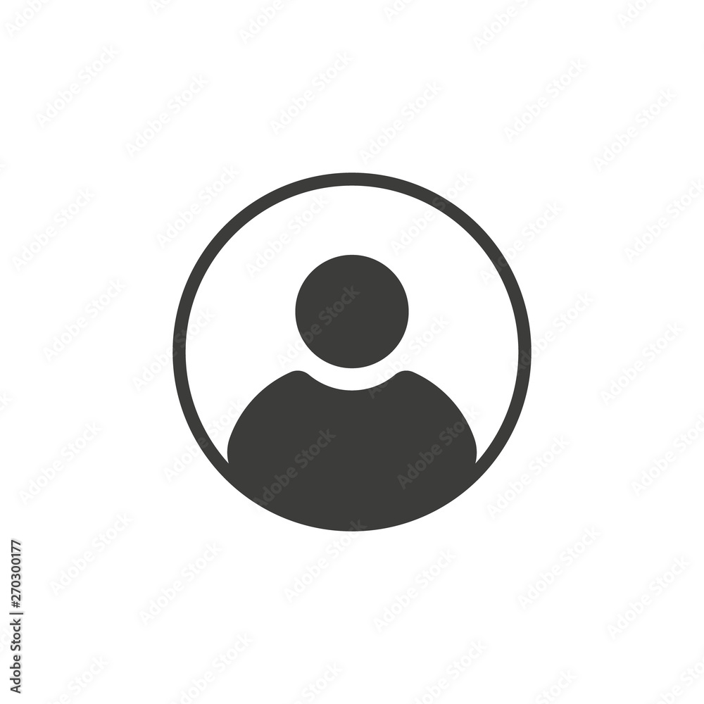 User icon flat designed black and white vector graphic - Vector User icon flat designed black and white vector graphic - Vector
