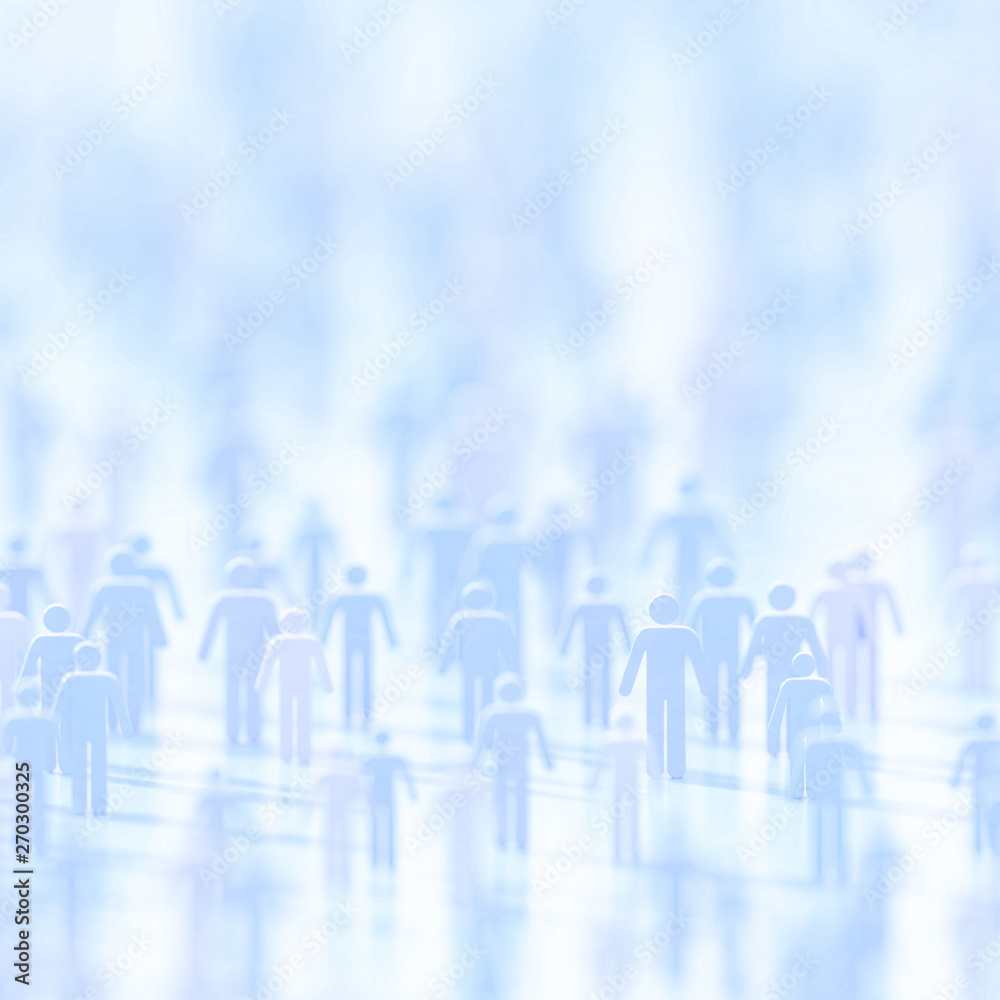 Infinite people crowd; corporate and teamwork concepts, 3d rendering Infinite people crowd; corporate and teamwork concepts, 3d rendering