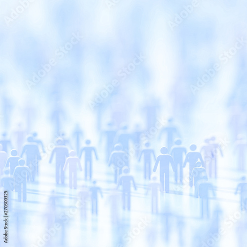 Wallpaper Mural Infinite people crowd; corporate and teamwork concepts, 3d rendering Torontodigital.ca