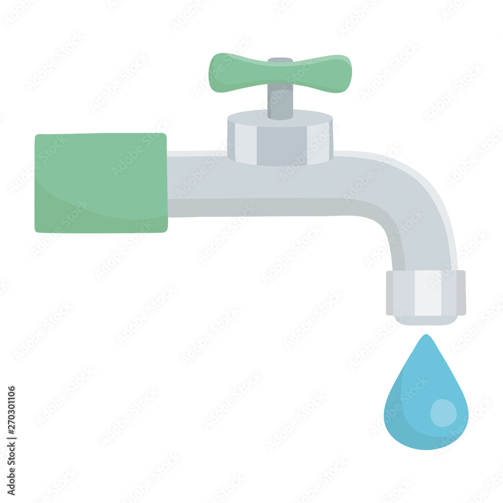 Water tap with drop design Water tap with drop design