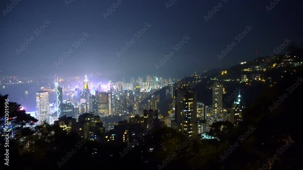 custom made wallpaper toronto digitalHong Kong Island Night Skyline - Scarcely Populated Hills And Really Dense Skyscraper Filled Center Together 
