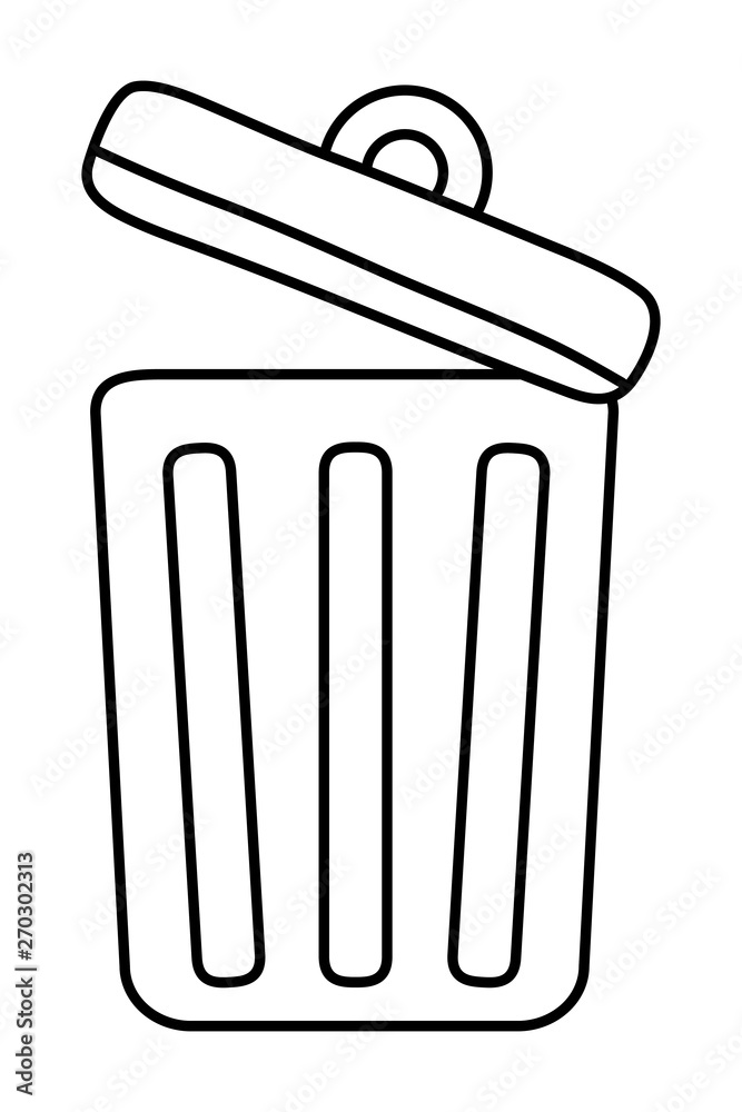 Isolated trash with top design Isolated trash with top design