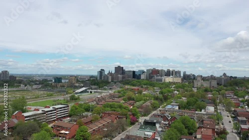 Aerial view of Downtown Ottawa Canada from a Residential west end area photo