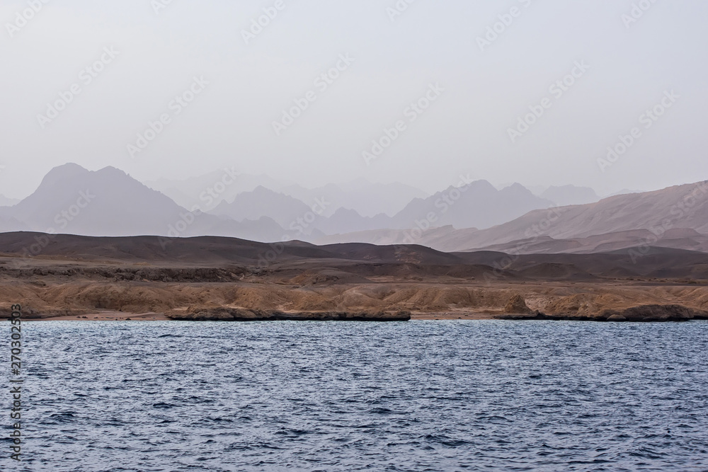 Seafront mountains sea panoramic landscape Seafront mountains sea panoramic landscape