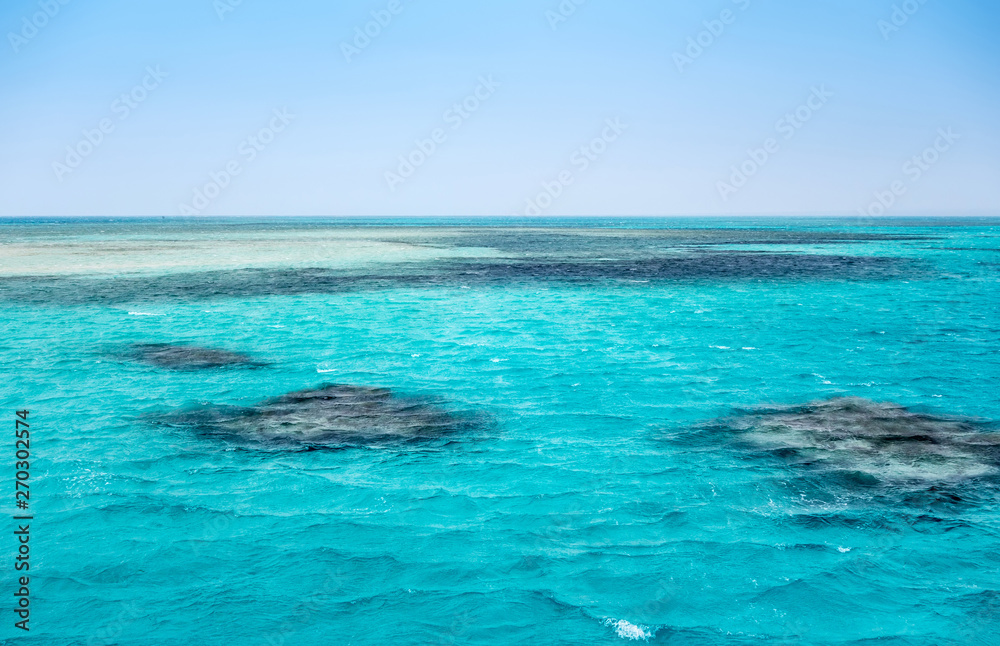 White Island Ras Mohamed National Park Snorkeling Boat Trip water background.