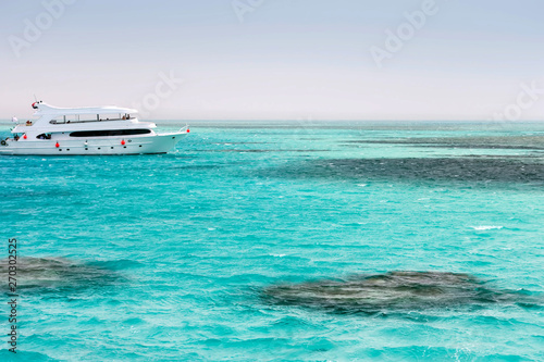 White sandy island seascape Red Sea Motor Yacht Egypt, Cruises Africa. © Emoji Smileys People