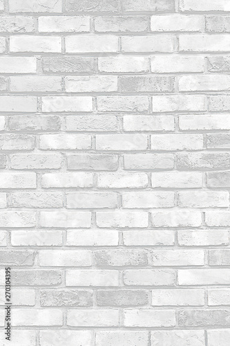 White brick wall as a background or texture