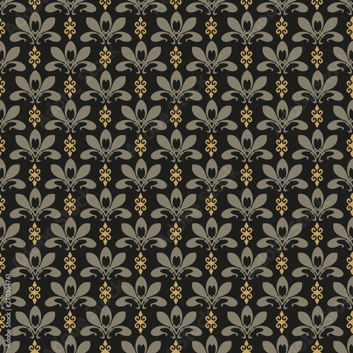 Brown background, seamless pattern in Asian style