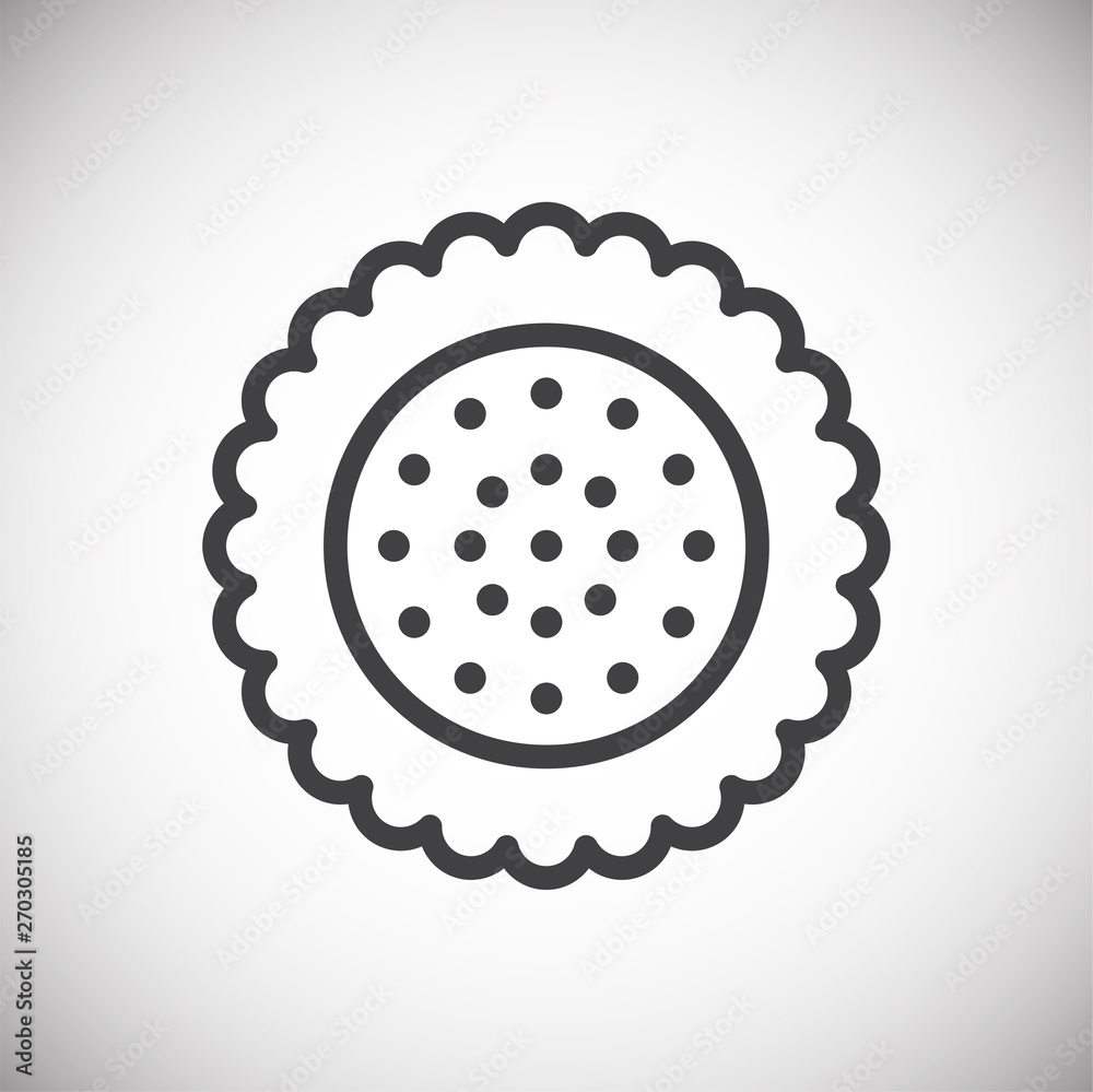 Cookie icon on background for graphic and web design. Simple vector sign. Internet concept symbol for website button or mobile app. Cookie icon on background for graphic and web design. Simple vector sign. Internet concept symbol for website button or mobile app.