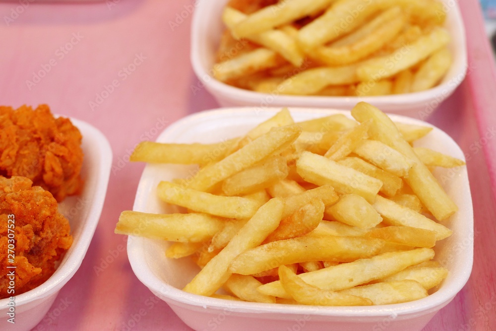 French fries at street food French fries at street food