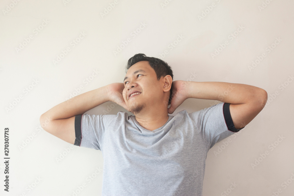Young Man Thinking and Looking Up, Having Good Idea Young Man Thinking and Looking Up, Having Good Idea